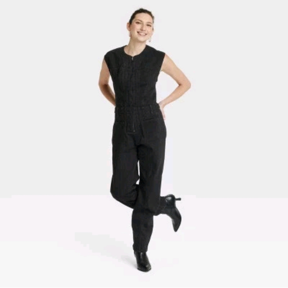 Women's Tailored Denim Jumpsuit - Universal Thread